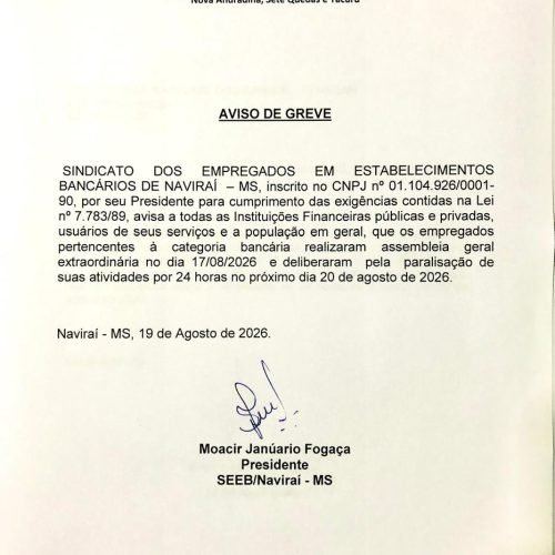 AVISO DE GREVE