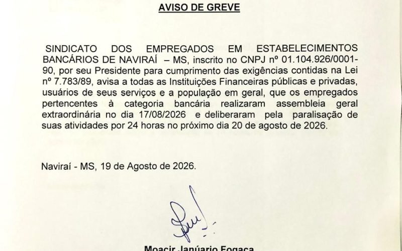 AVISO DE GREVE