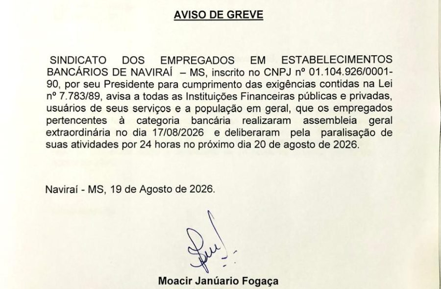 AVISO DE GREVE