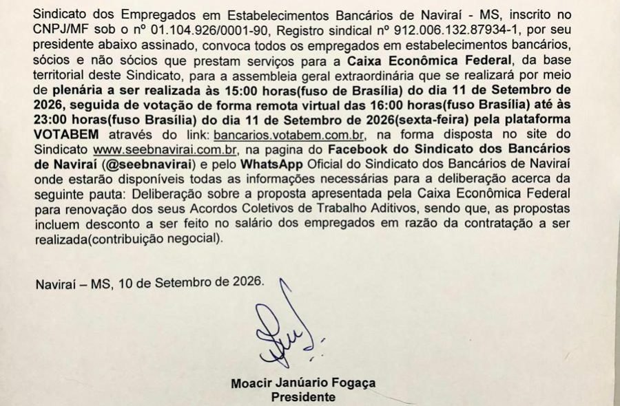 Assembleia Geral Extraordinária