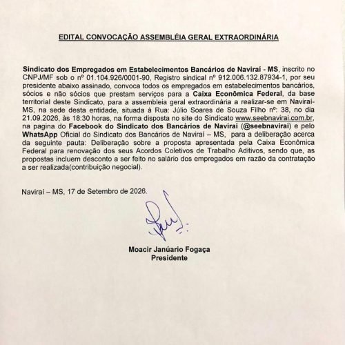 Assembleia Geral Extraordinária