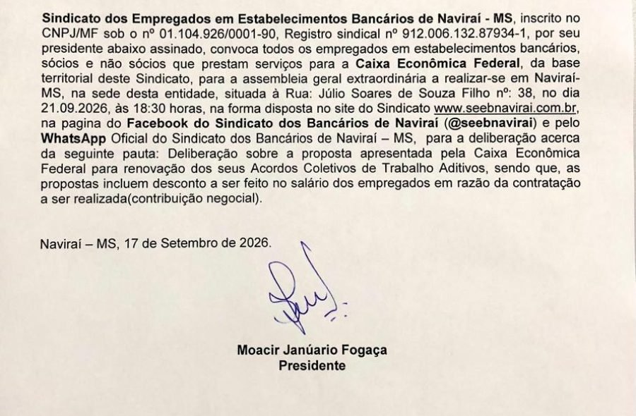 Assembleia Geral Extraordinária