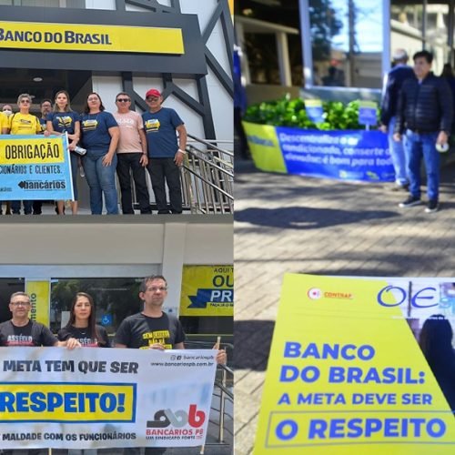 Dia Nacional de Luta no Banco do Brasil mobiliza trabalhadores contra retirada de direitos