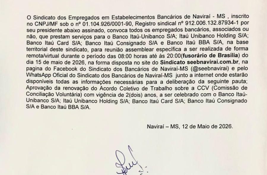 EDITAL DE ASSEMBLEIA EXTRAORDINÁRIA ESPECÍFICA
