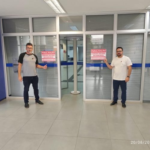 Bancários de Naviraí e região aderem em massa à paralisação nacional de 20 de agosto